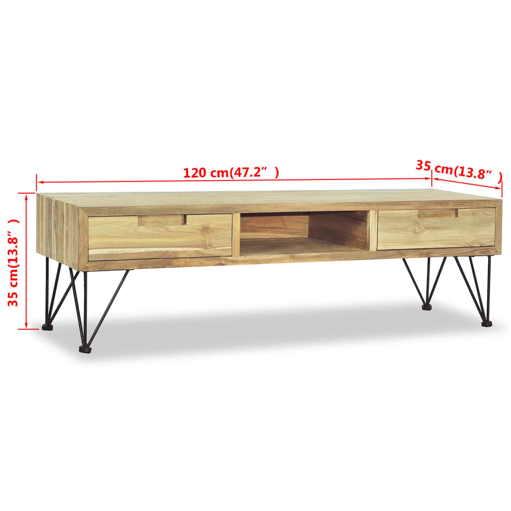 telerialus 120 x 35 x 35 cm, tiigipuust