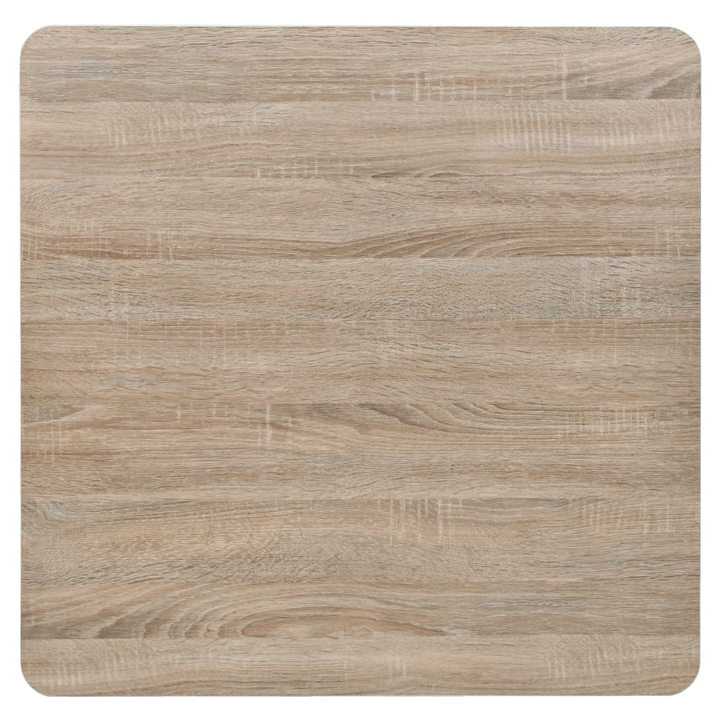 kandiline bistroolaud MDF ja teras 80 x 80 x 75 cm, tammevärvi