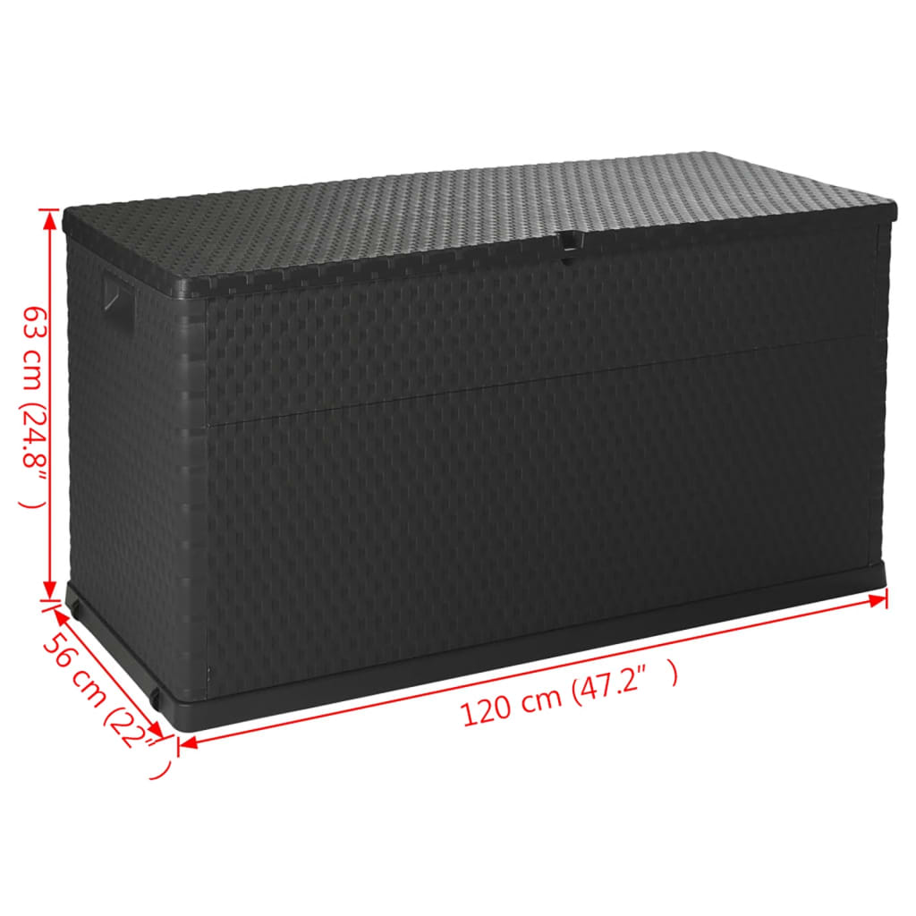 aia hoiukast, antratsiit, 120 x 56 x 63 cm PP rotang