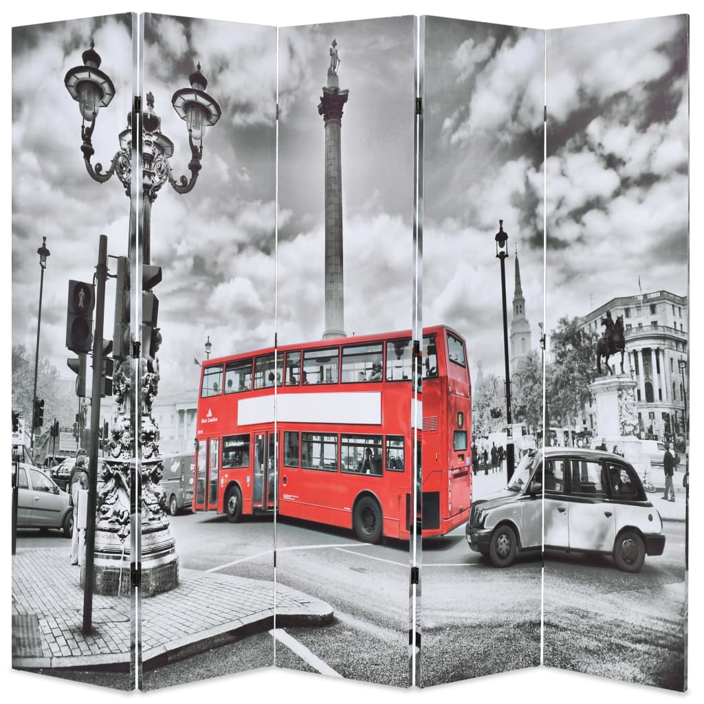 kokkupandav sirm 200 x 170 cm, Londoni buss, must ja valge