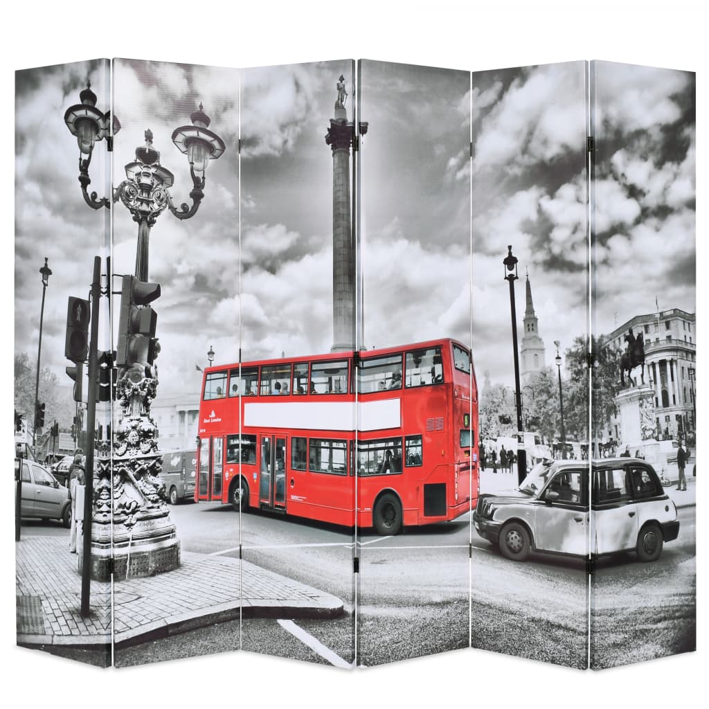 kokkupandav sirm 228 x 170 cm, Londoni buss, must ja valge