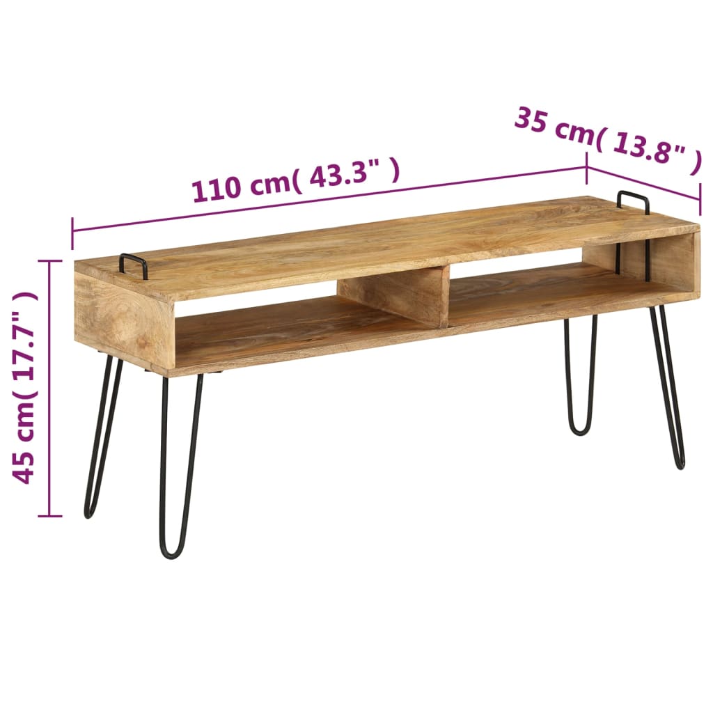 mangopuidust telerialus 110 x 35 x 45 cm