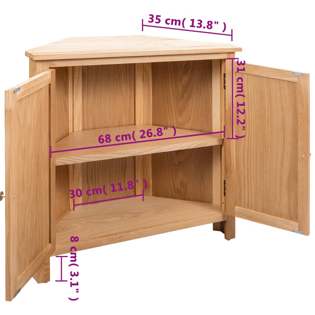 угловой шкаф 80 x 33,5 x 78 см, дуб