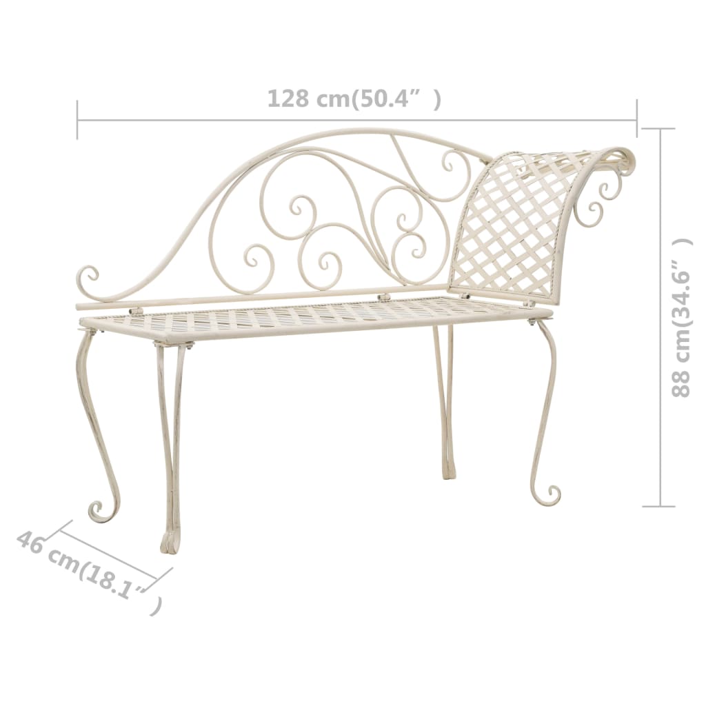 aia lamamistool 128 cm, metall, antiikvalge