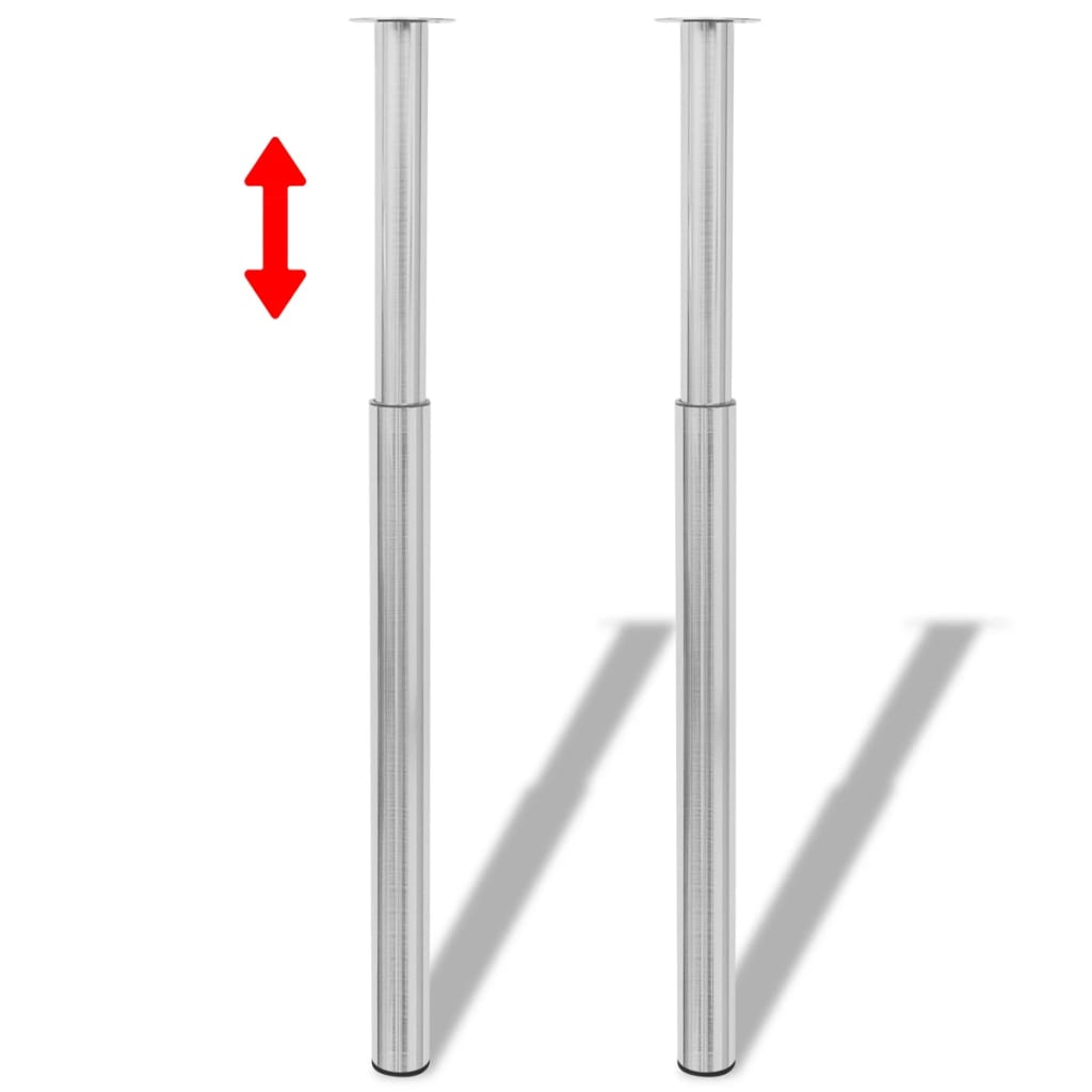 2 teleskoop-lauajalga, harjatud nikkel, 710-1100 mm