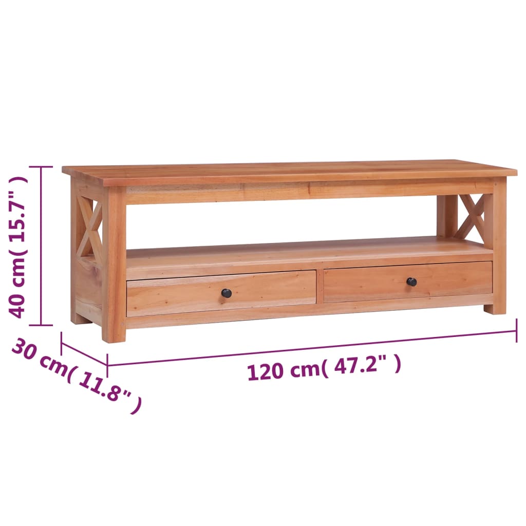 Тумба под телевизор 120 x 30 x 40 см, прочное красное дерево