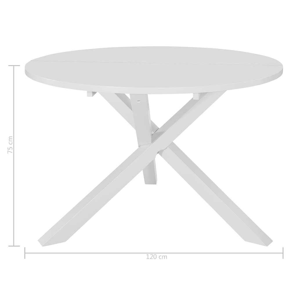 5-osaline söögilauakomplekt, MDF, valge