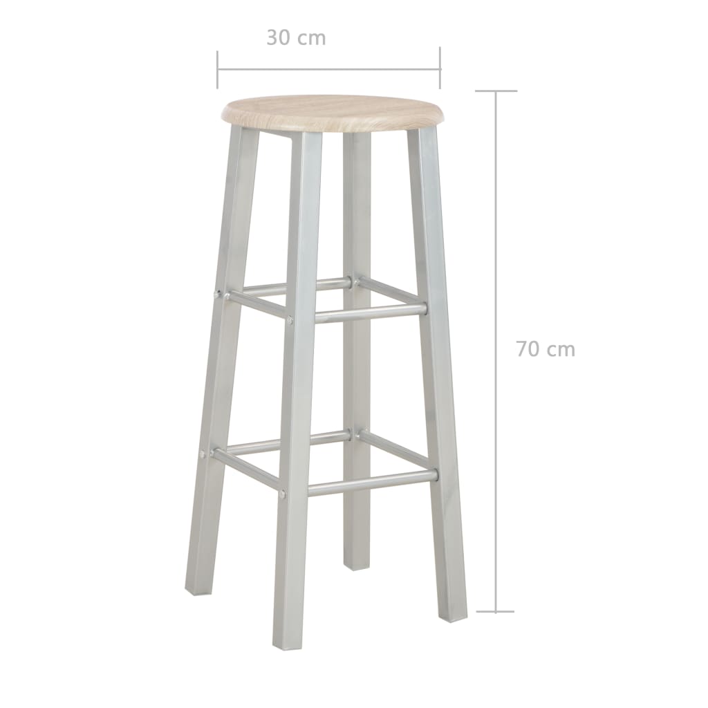 3-osaline baarikomplekt, puit ja teras