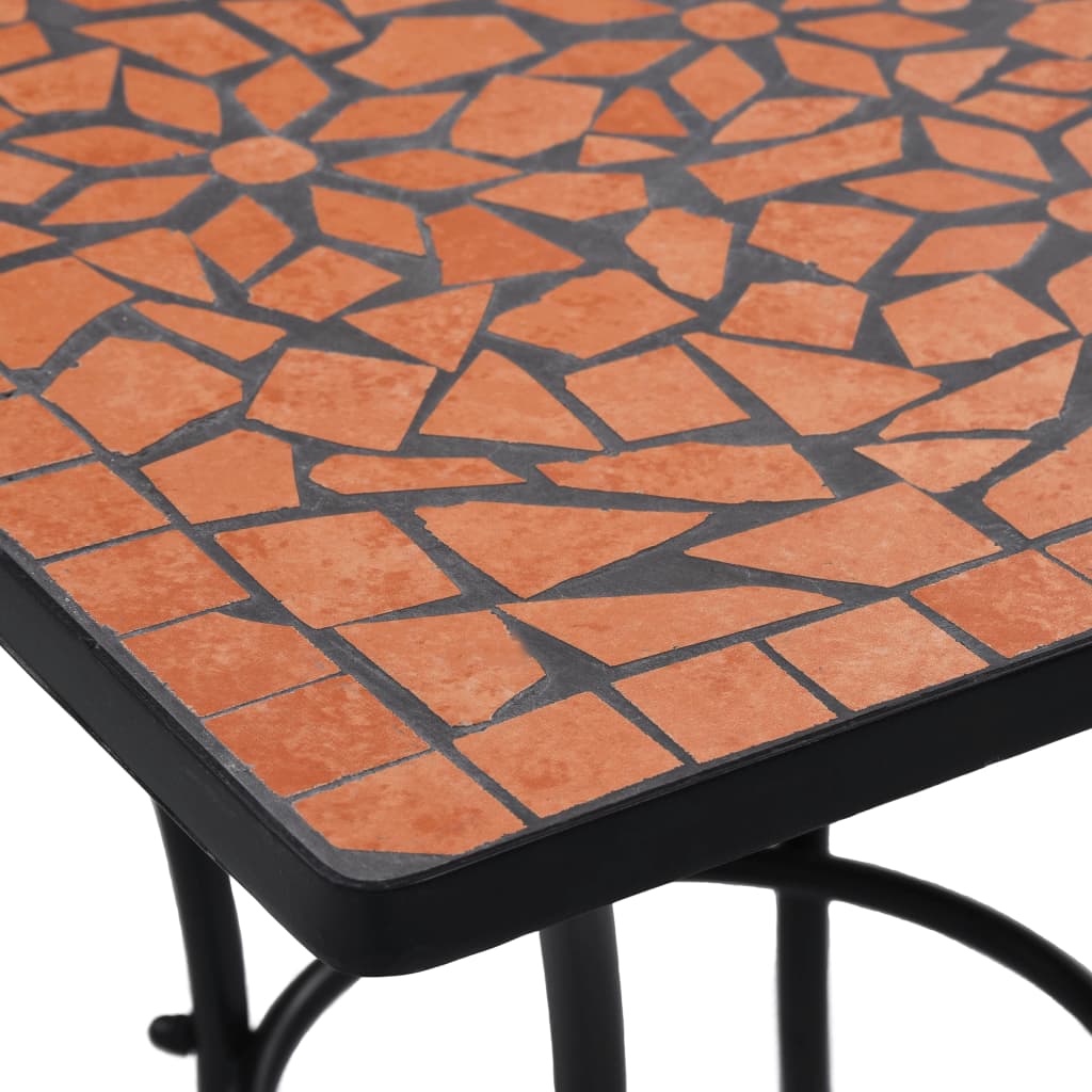 mosaiikplaadiga bistroolaud, terrakota, 60 cm, keraamiline