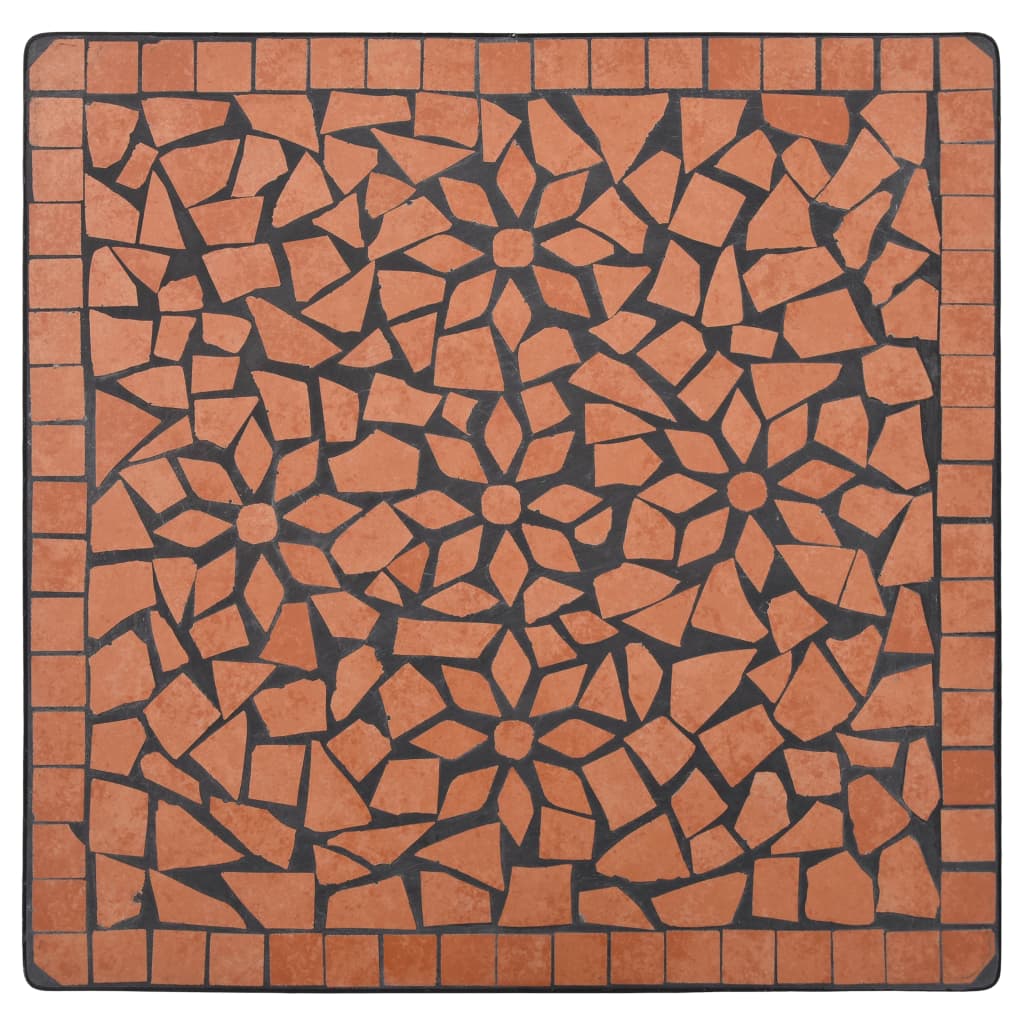 mosaiikplaadiga bistroolaud, terrakota, 60 cm, keraamiline