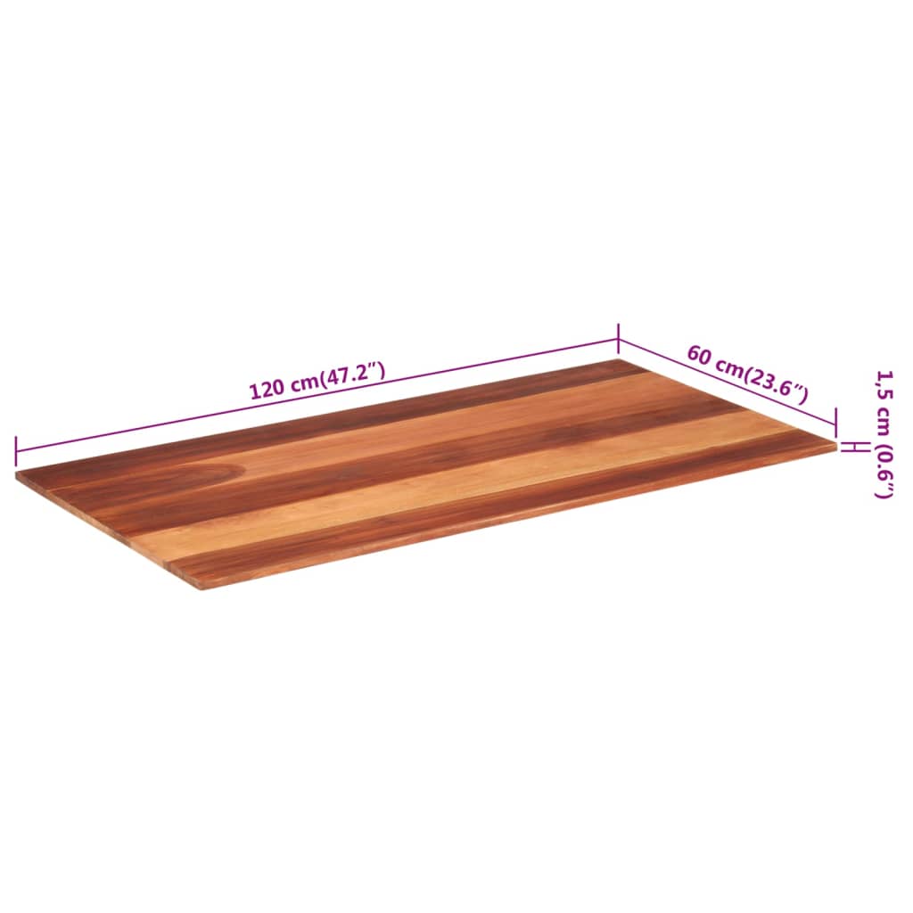 lauaplaat akaatsiapuidust 15-16 mm 60 x 120 cm