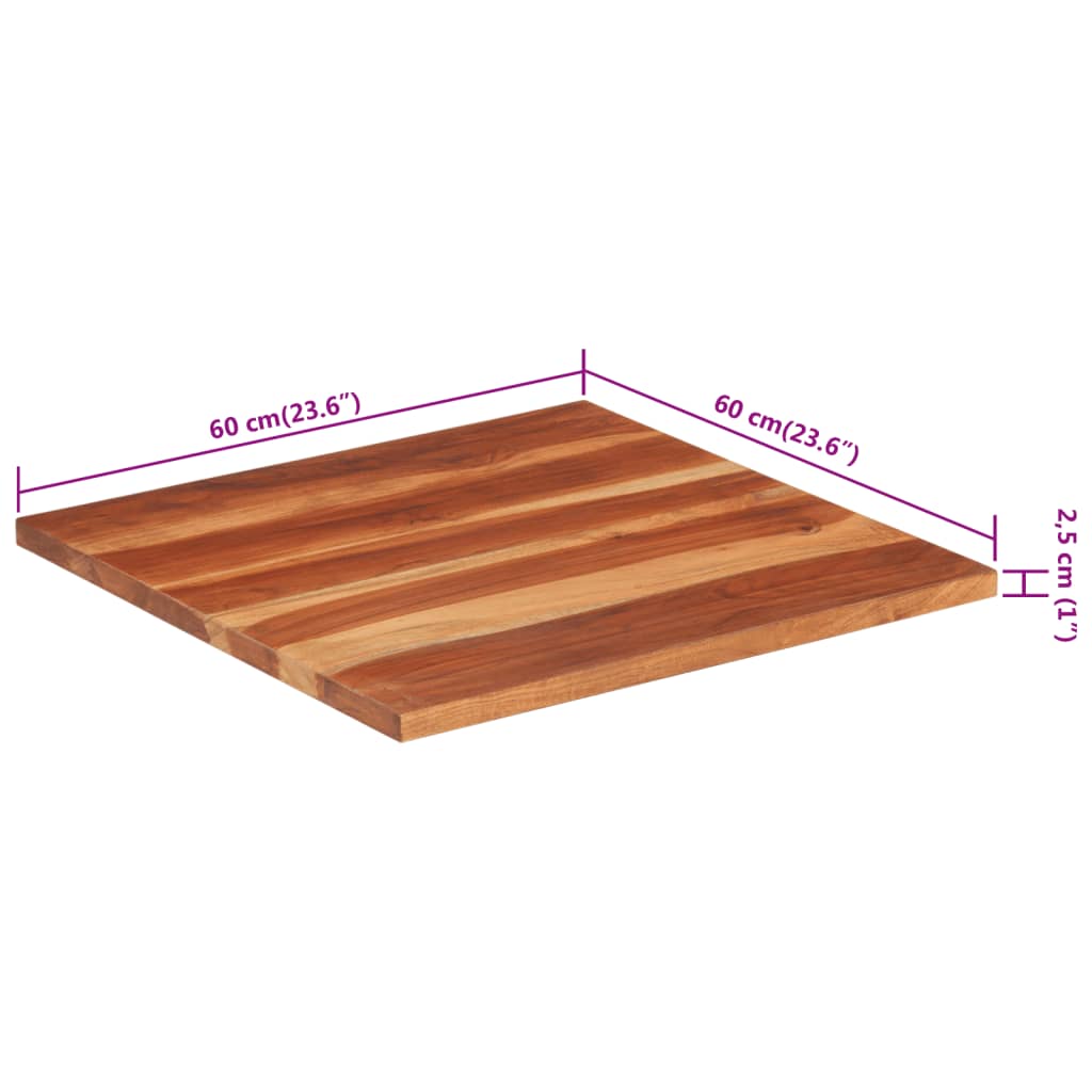 lauaplaat akaatsiapuidust 25-27 mm 60 x 60 cm