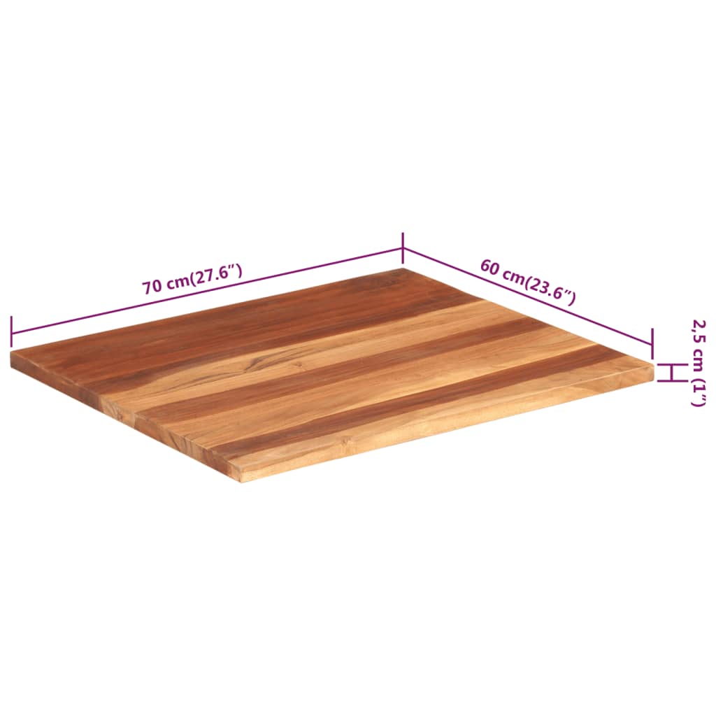 lauaplaat akaatsiapuidust 25-27 mm 60 x 70 cm