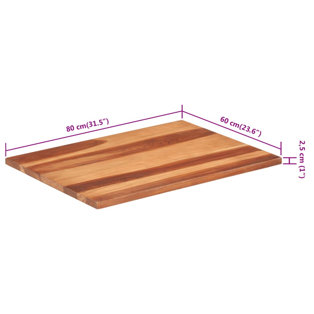 lauaplaat akaatsiapuidust 25-27 mm 60 x 80 cm