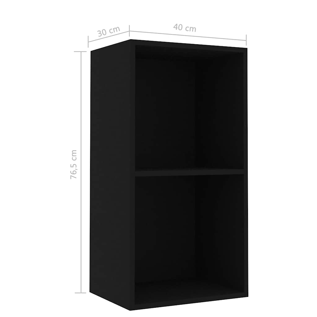 книжная полка черная 40x30x76,5 см Инженерное дерево