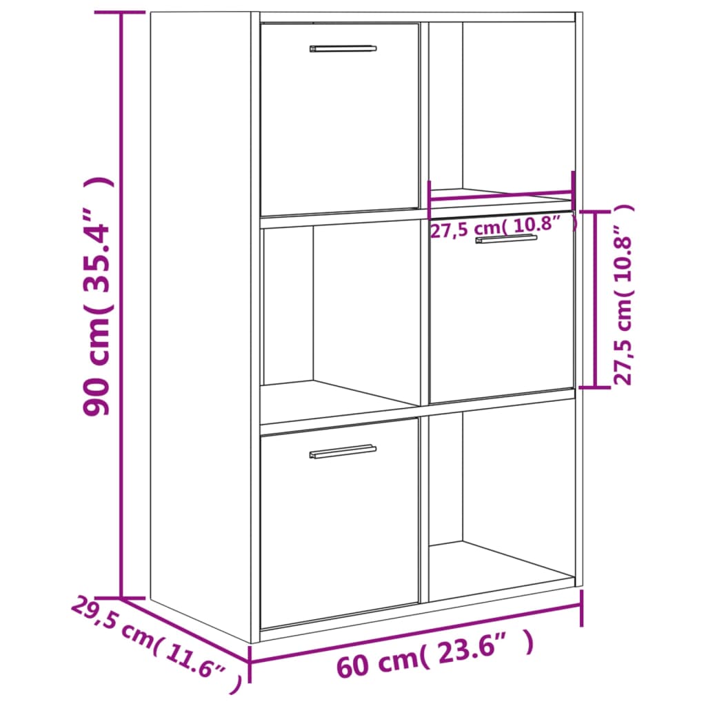 hoiukapp, Sonoma tamm, 60 x 29,5 x 90 cm, tehispuit