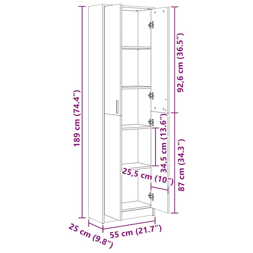 esiku garderoob valge 55 x 25 x 189 cm tehispuit