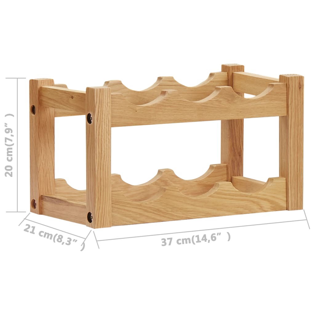 Винная полка на 6 бутылок, 37 x 21 x 21 см, дуб