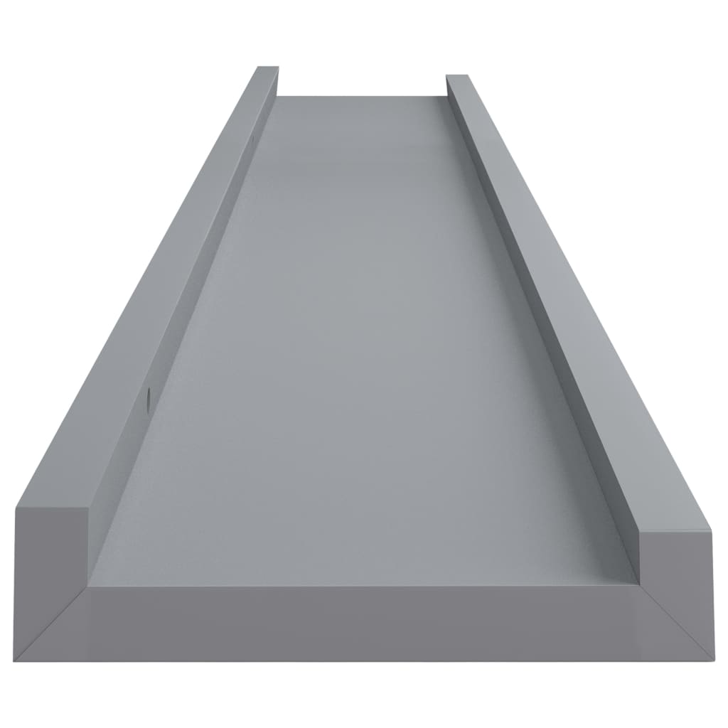 pildiraami seinariiulid 2 tk, hall, 80 x 9 x 3 cm MDF