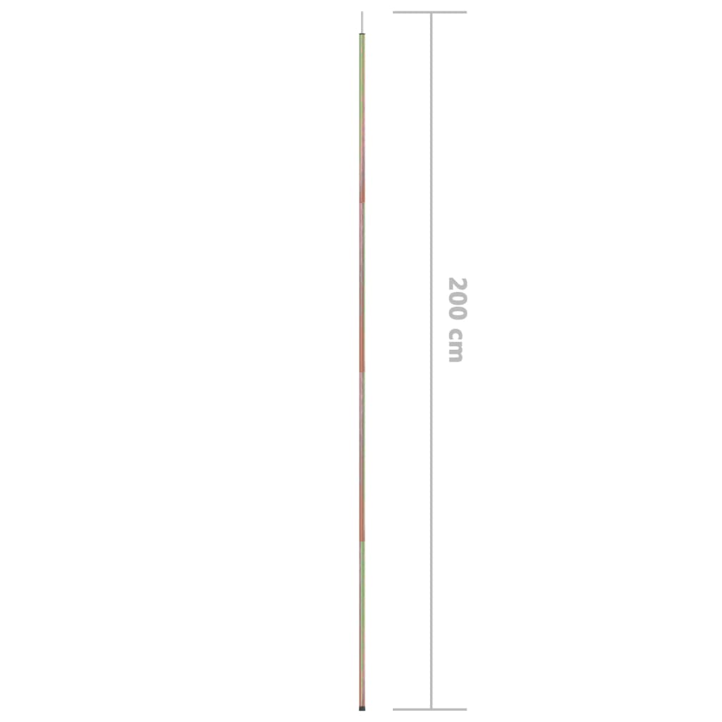 päikesepurje postid, 2 tk 200 cm, tsingitud teras