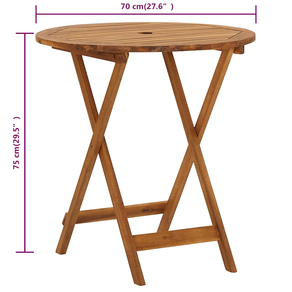 kokkupandav aialaud, 70 cm, akaatsiapuit