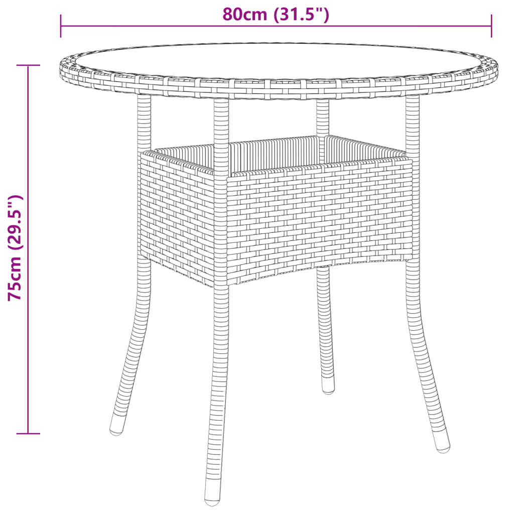 3-osaline aiamööbli komplekt, polürotang, hall