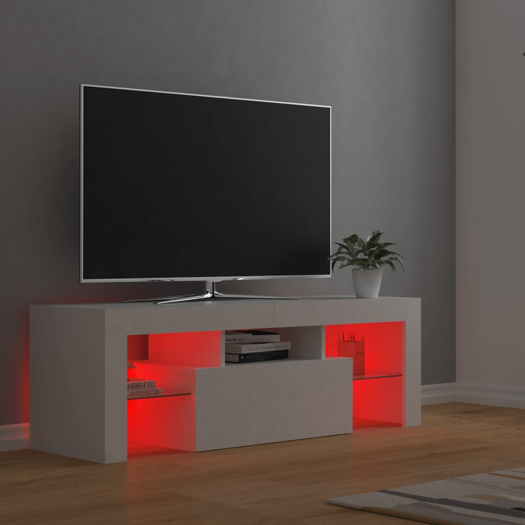 telerialus LED-tuledega, valge, 120 x 35 x 40 cm