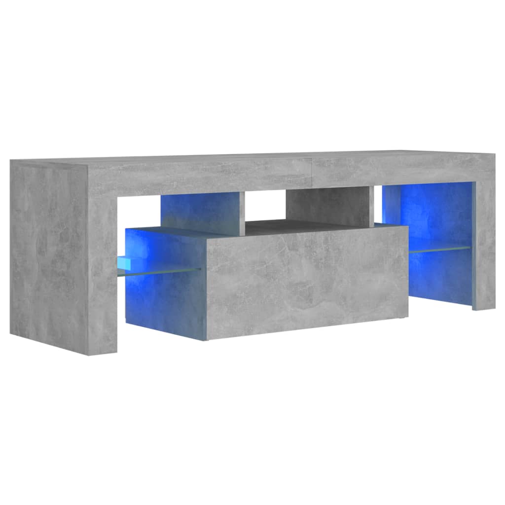 telerialus LED-tuledega, betoonhall, 120 x 35 x 40 cm