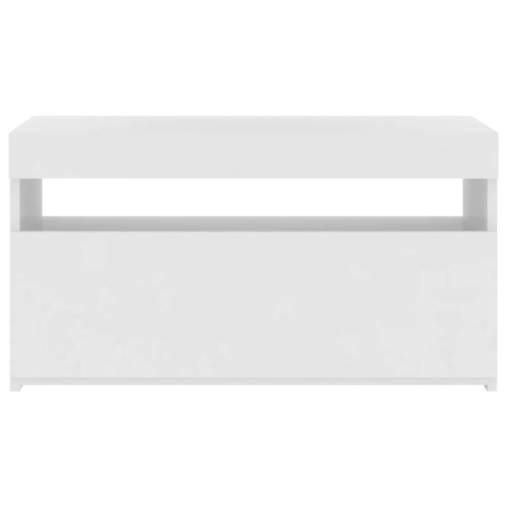 telerialus LED-tuledega, valge, 75x35x40 cm