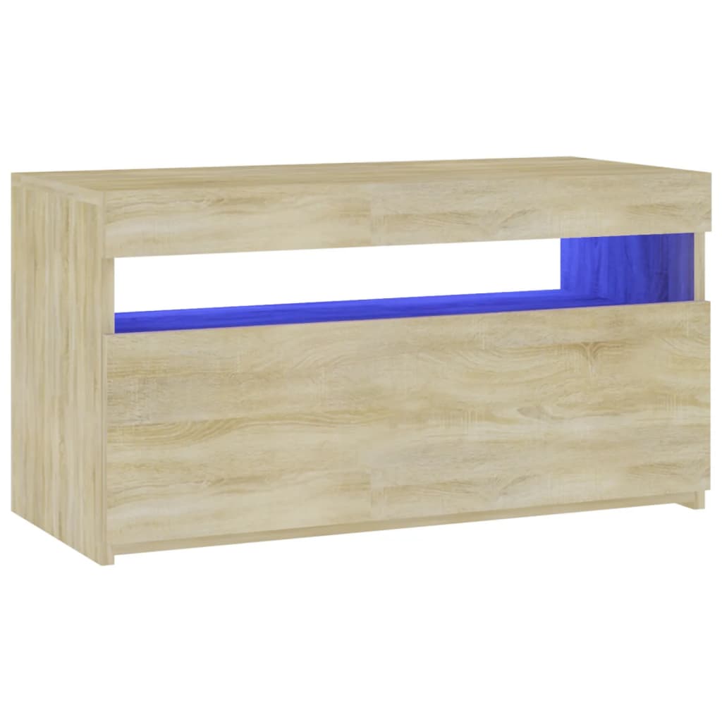 telerialus LED-tuledega, Sonoma tamm, 75x35x40 cm