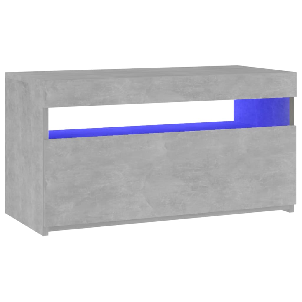 telerialus LED-tuledega, betoonhall, 75x35x40 cm