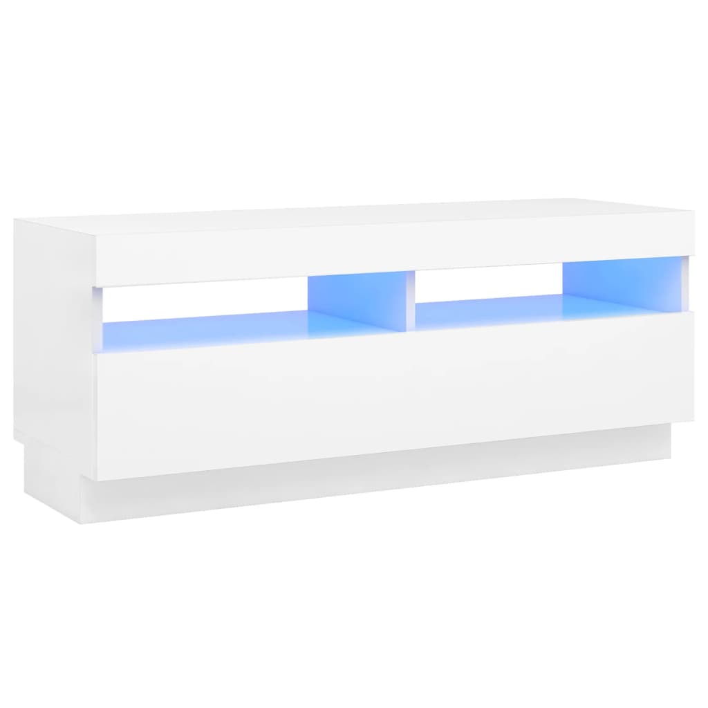 telerialus LED-tuledega, valge, 100 x 35 x 40 cm