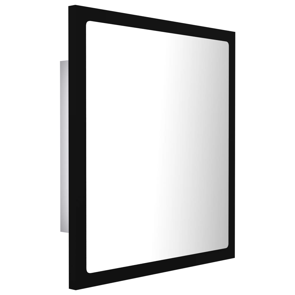 LED vannitoa peeglikapp, must, 40 x 8,5 x 37 cm, akrüül