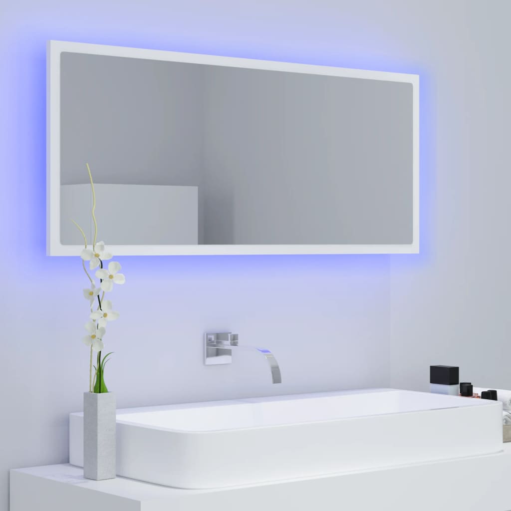 LED vannitoa peeglikapp, valge, 100x8,5x37 cm, akrüül