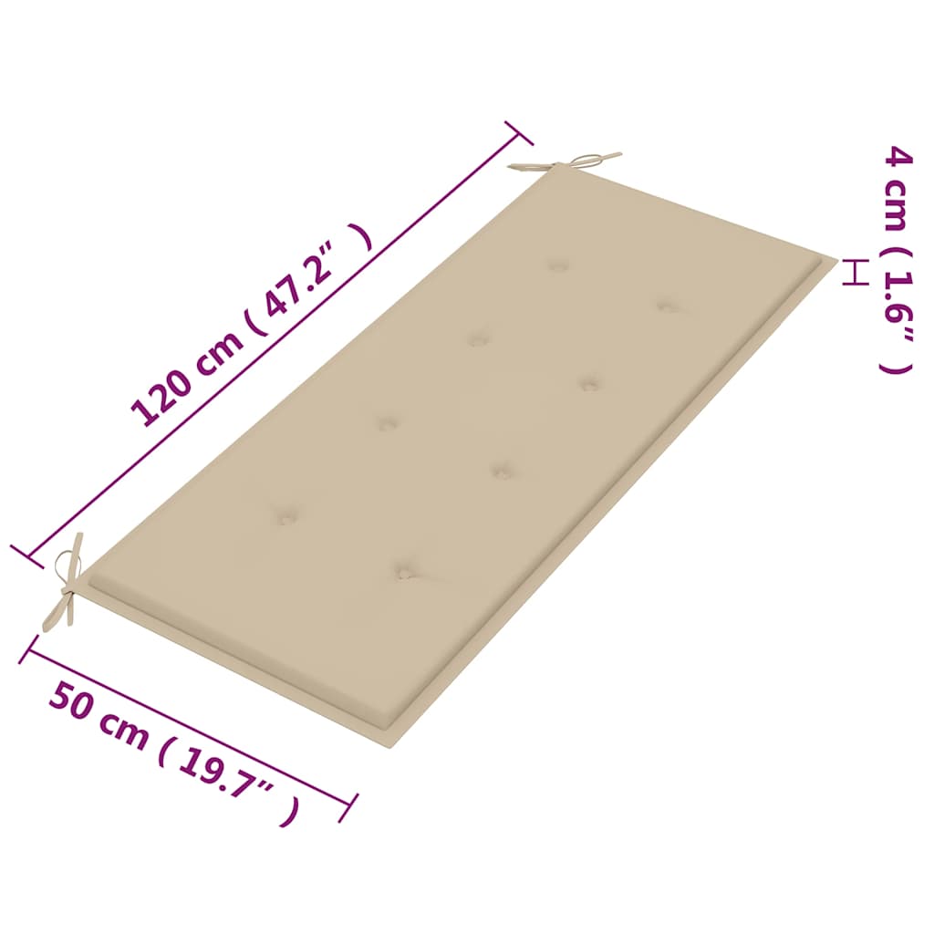 2-kohaline aiapink padjaga, 120 cm, eukalüptipuit