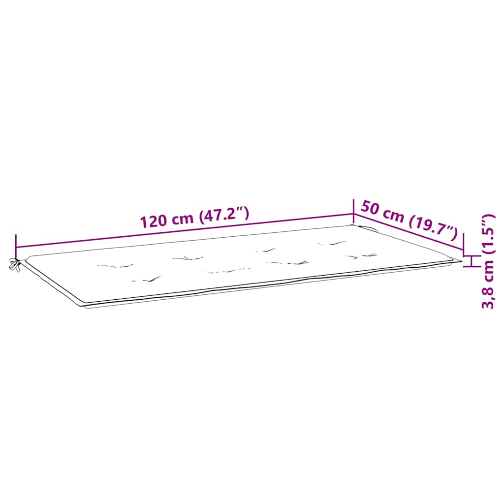 2-kohaline aiapink padjaga, 120 cm, eukalüptipuit