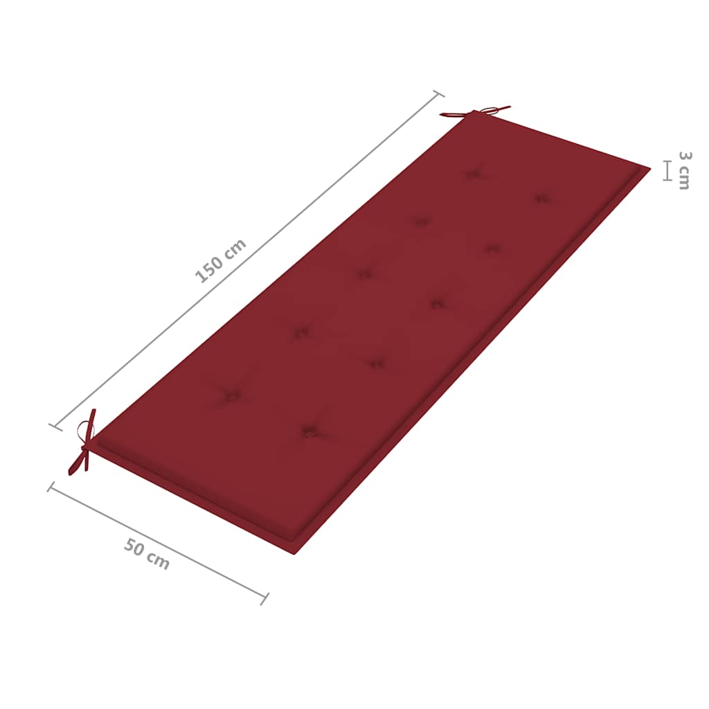 3-kohaline aiapink padjaga 150 cm, eukalüptipuit