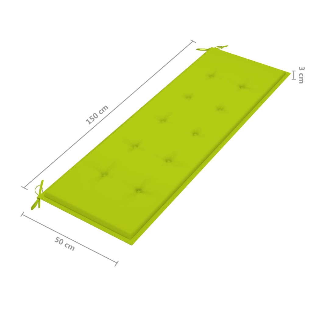 3-kohaline aiapink padjaga 150 cm, eukalüptipuit