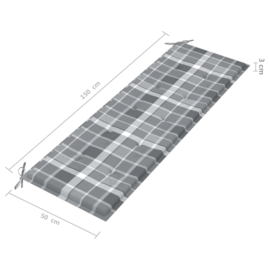 3-kohaline aiapink padjaga 150 cm, eukalüptipuit