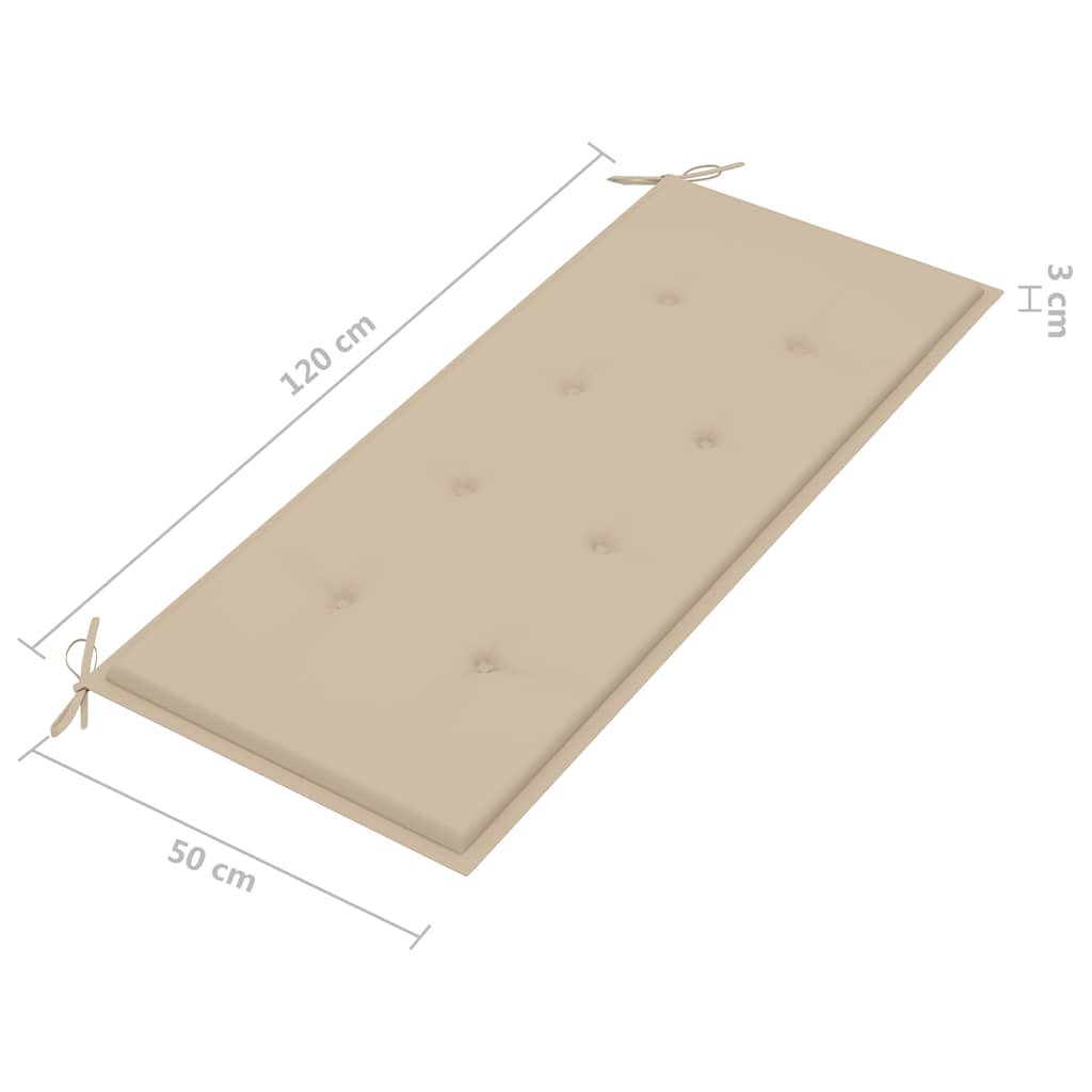 2-kohaline aiapink istmepadjaga, 120 cm, hall, eukalüptipuit