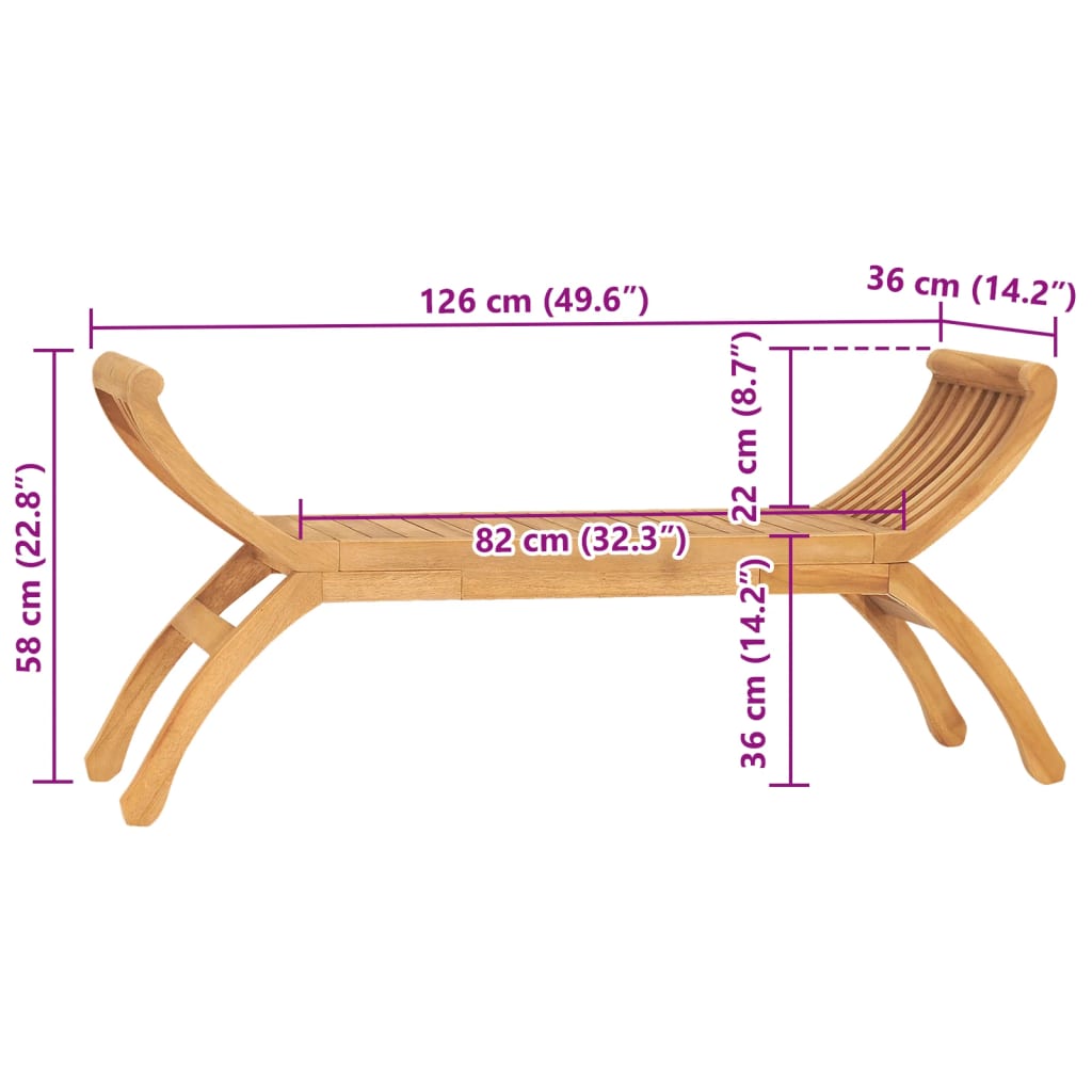 aiapink 126 cm, toekas tiikpuu