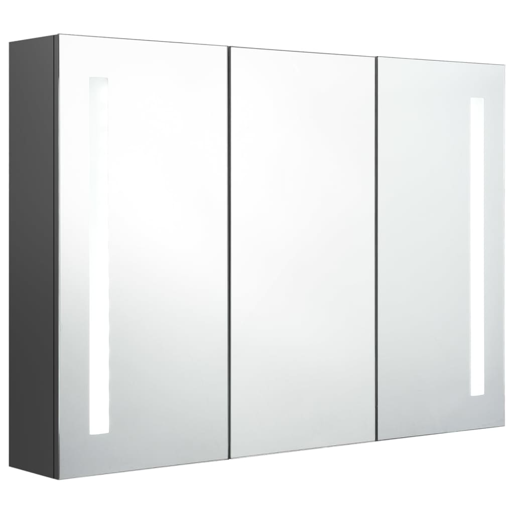 LED vannitoa peegelkapp, 89 x 14 x 62 cm, hall