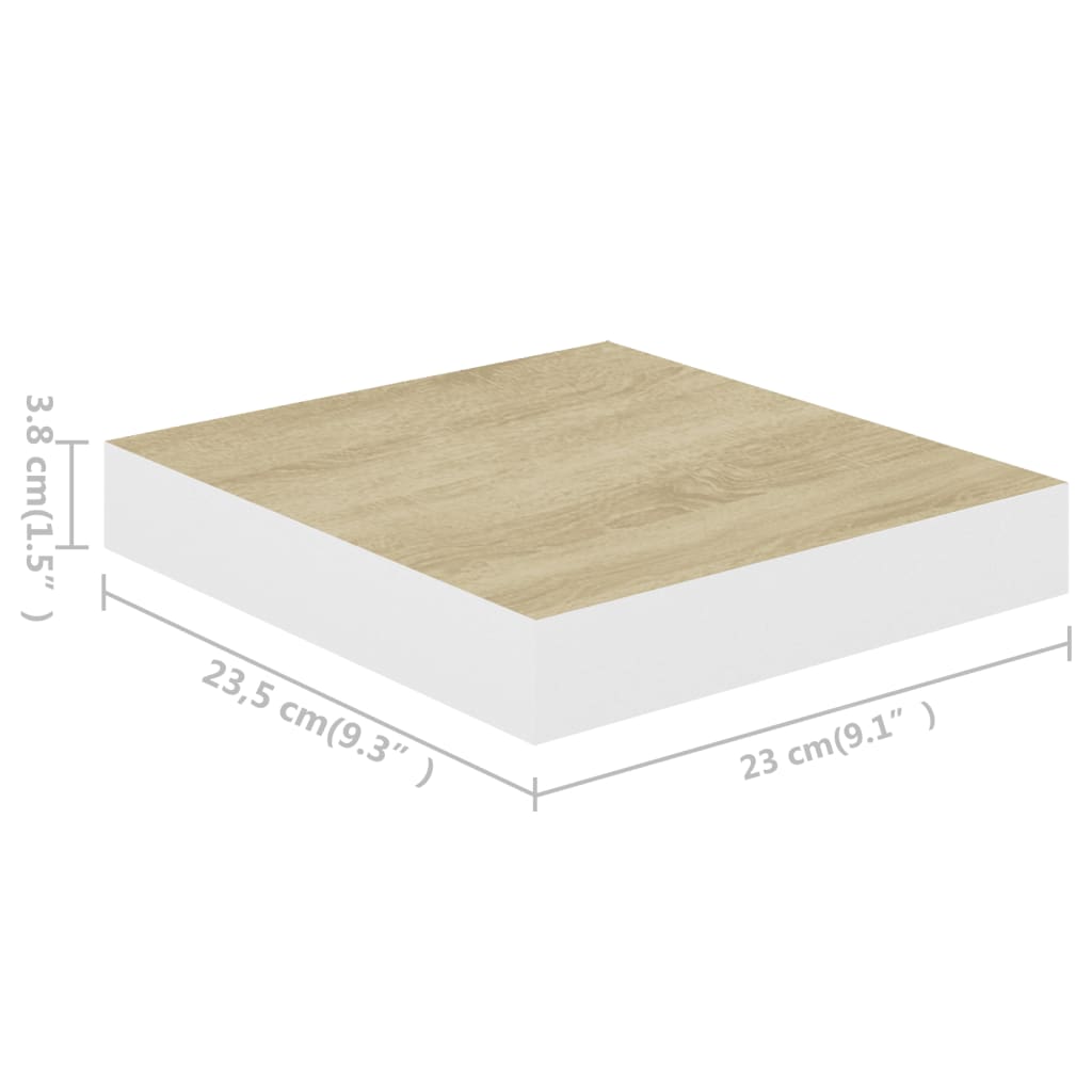 seinariiulid, 2 tk, tamm ja valge, 23 x 23,5 x 3,8 cm MDF