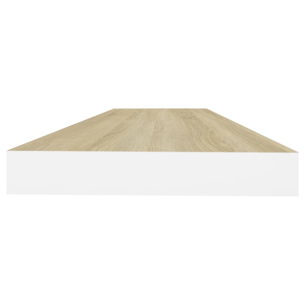 seinariiulid, 2 tk, tamm ja valge, 80 x 23,5 x 3,8 cm MDF