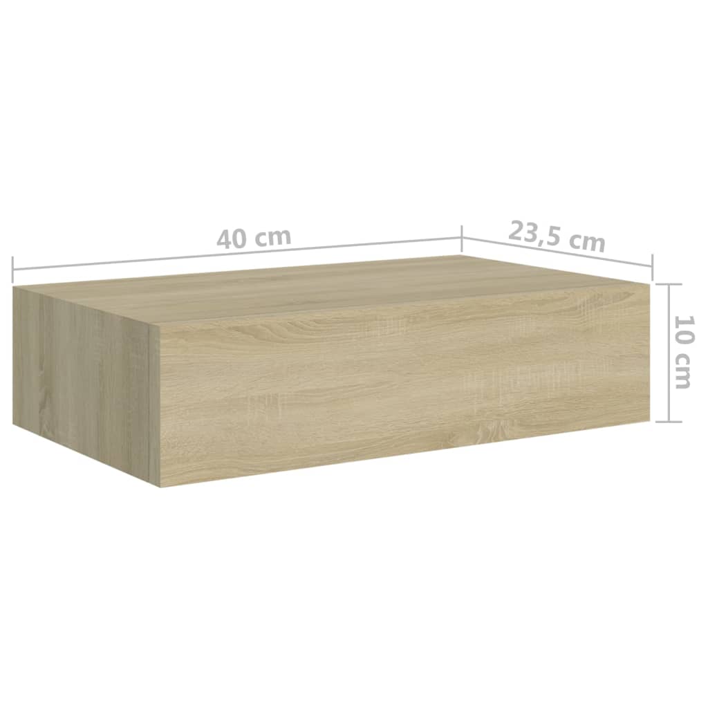 sahtliga seinariiul, tamm 40x23,5x10 cm MDF