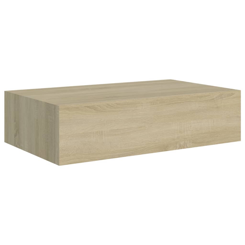 sahtlitega seinariiulid, 2 tk, tamm, 40 x 23,5 x 10 cm MDF