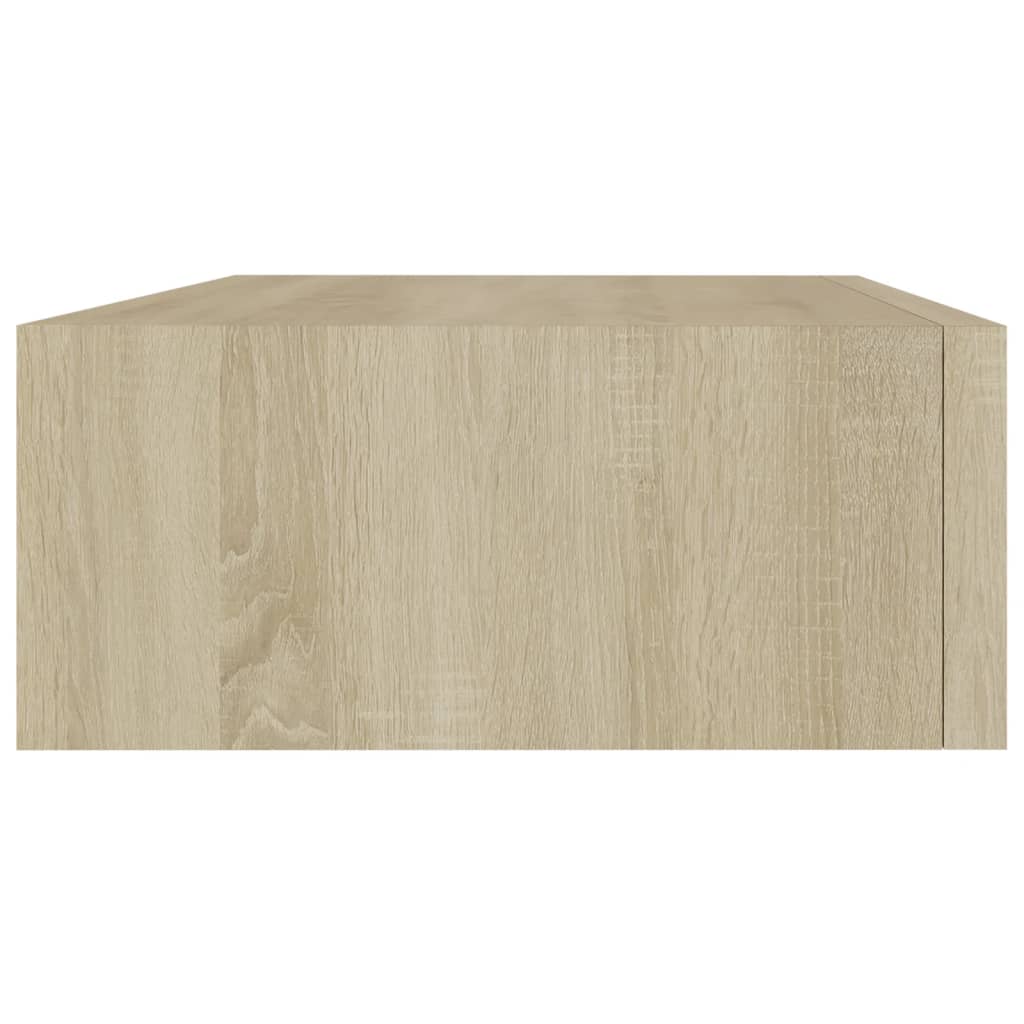 sahtlitega seinariiulid, 2 tk, tamm, 40 x 23,5 x 10 cm MDF