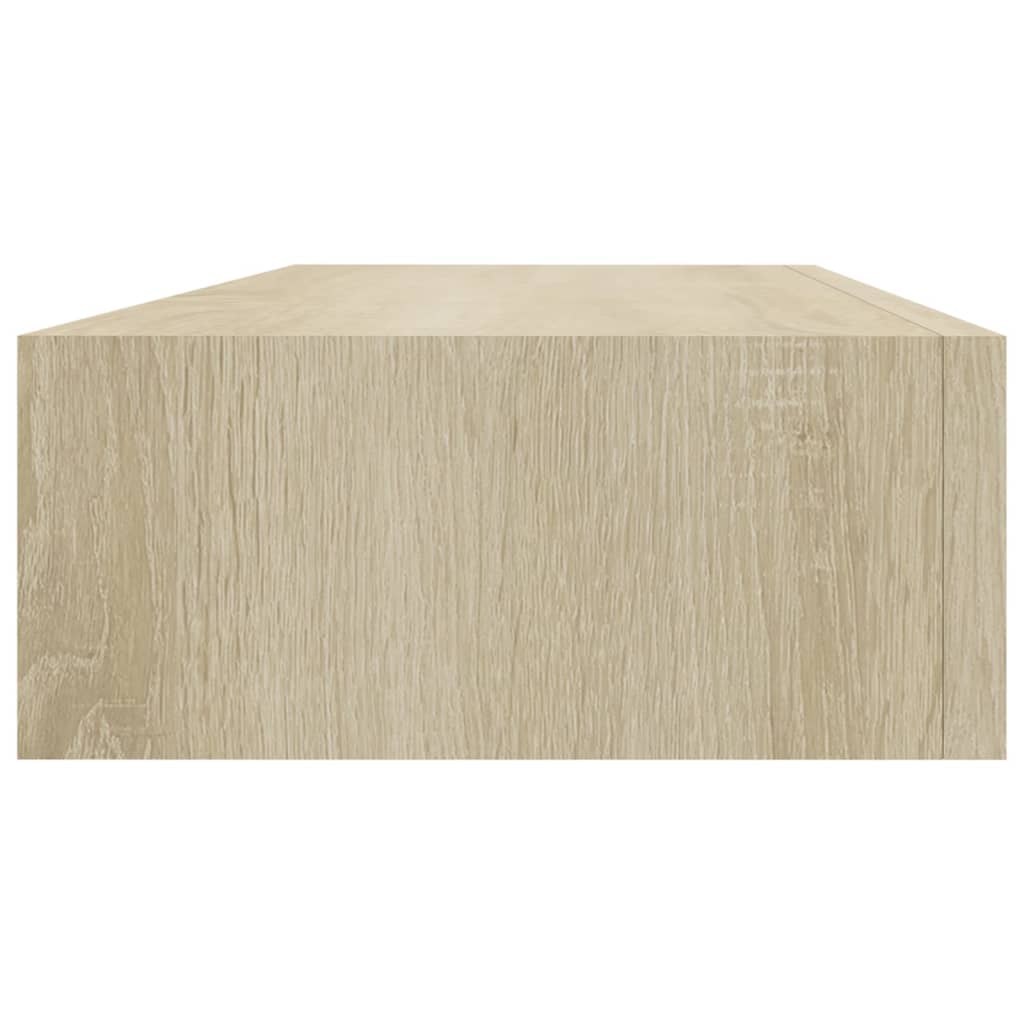 sahtlitega seinariiulid, 2 tk, tamm, 60 x 23,5 x 10 cm, MDF