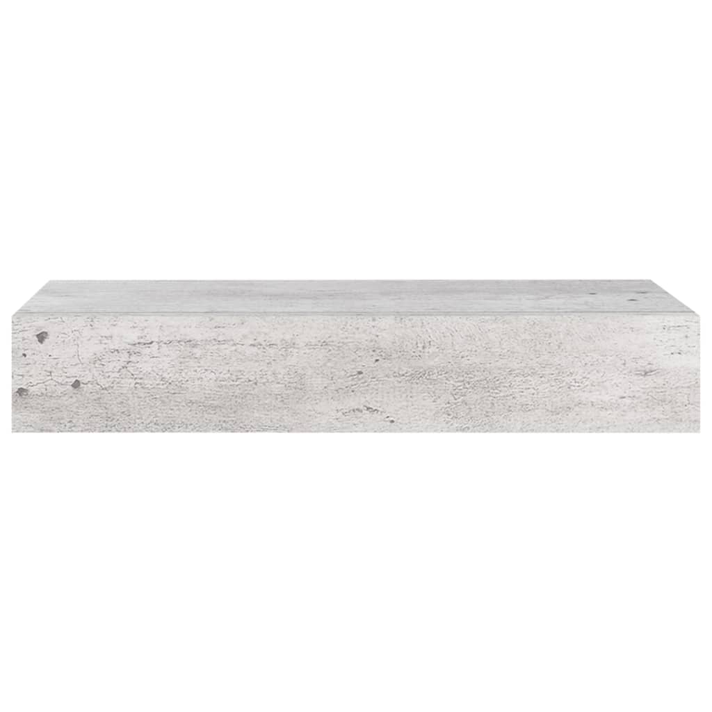 sahtliga seinariiulid, 2 tk, betoonhall, 60x23.5x10cm, MDF