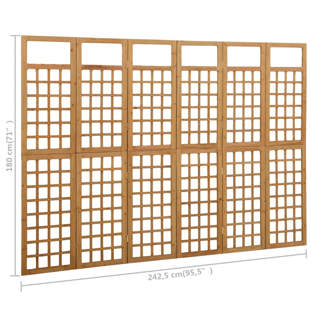 6 paneeliga sirm/ronitaimede alus, kuusepuit, 242,5 x 180 cm